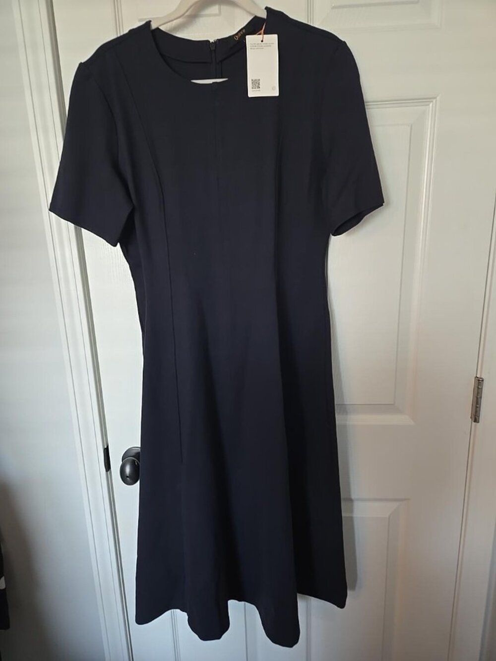 Quince - Large - Dark Navy Short Sleeve Dress - NWT